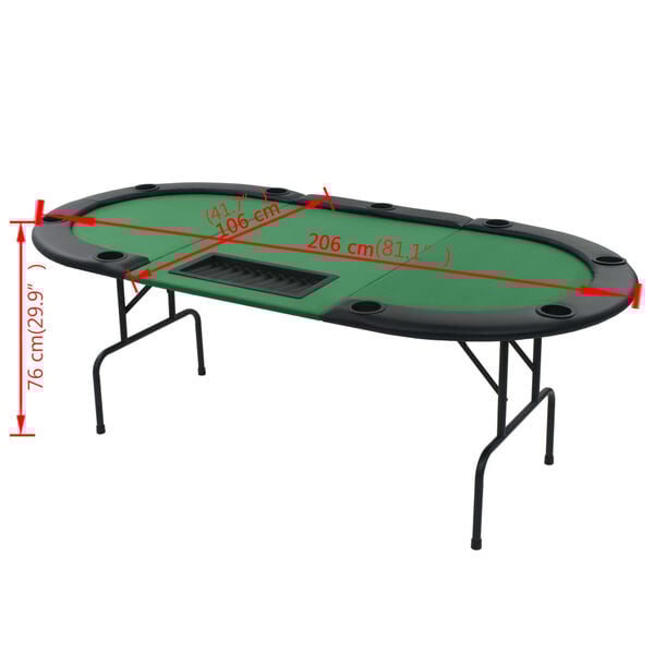 Table de poker pliable 9 joueurs