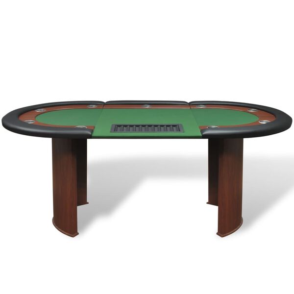 Table de poker 10 joueurs avec espace de croupier