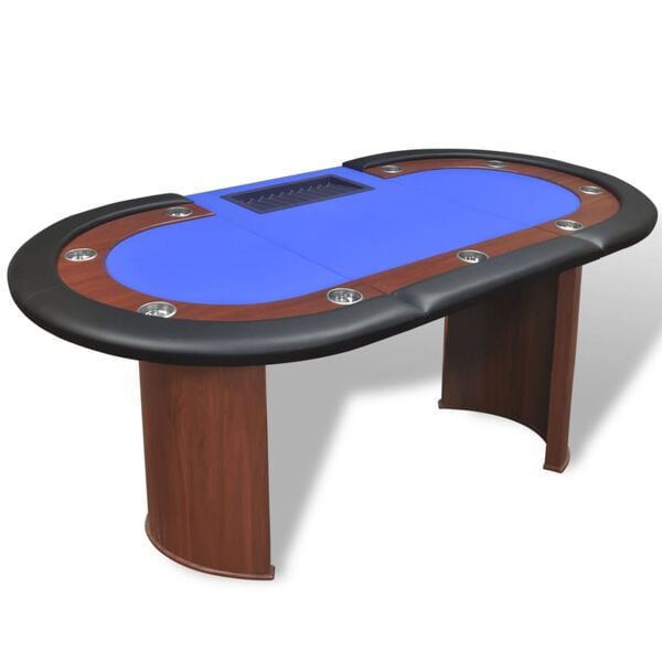 Table de poker pour 10 joueurs avec espace de croupier