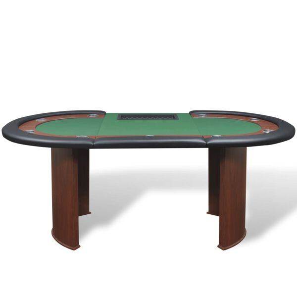 Table de poker 10 joueurs avec espace de croupier