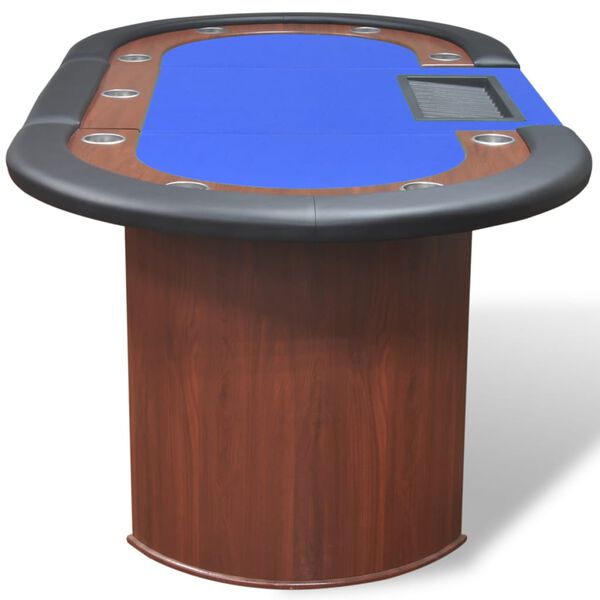 Table de poker pour 10 joueurs avec espace de croupier