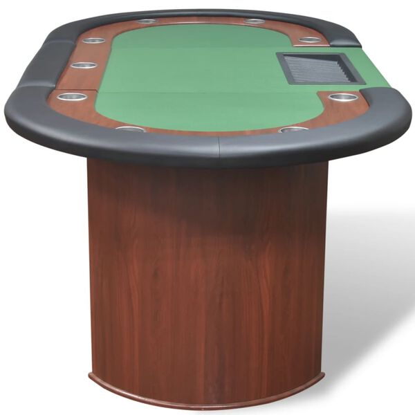 Table de poker 10 joueurs avec espace de croupier