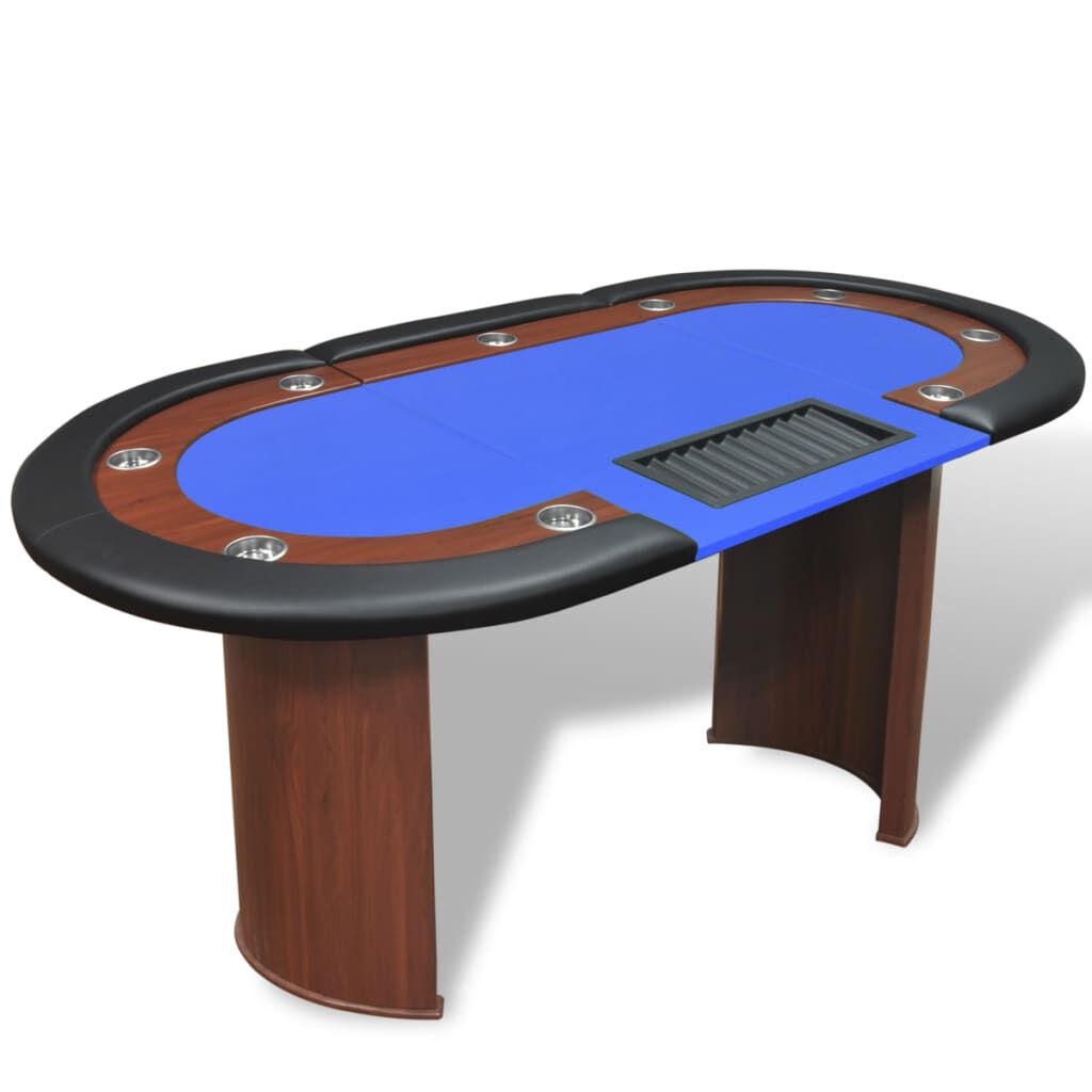 Table de poker pour 10 joueurs avec espace de croupier