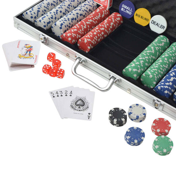 Jeu de poker avec jetons Aluminium 1000 jetons