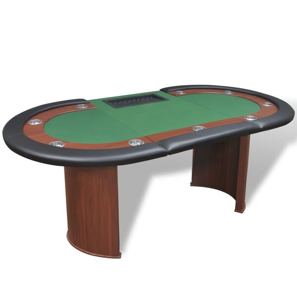 Table de poker 10 joueurs avec espace de croupier